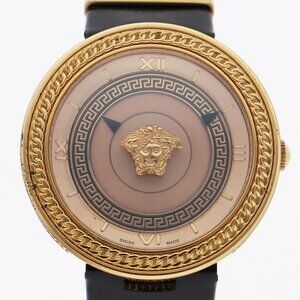 WATCH VERSACE V-Metal Brown SS/leather QZ